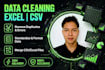 clean and organize messy excel data and remove duplicates