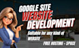 create any professional website using google sites, wix, squarespace website
