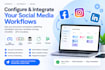 configure meta business suite zoho social, buffer, planable and loomly workflows