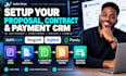 setup proposal contract, payment processing CRM in suitedash, honeybook, agiled