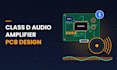 design class d audio amplifier pcb with bluetooth and low noise layout