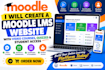 create a moodle lms website with video courses quizzes and student access