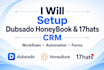 setup dubsado honeybook 17hats CRM workflows automation and forms