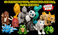 create 3d printable toys, cute mini animals, flexi animals, stl figurine model