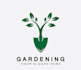 create a garden tool brand logo with a rugged utility icon