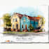 custom digital watercolor house