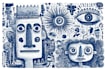 do hand drawn doodle art and line art illustration