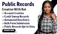 do public records creation with bot