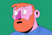 draw a cute and funny cartoon illustration