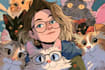 draw a cute and funny cartoon illustration