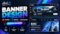 design professional you tube banners and website headers