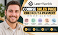 design learnworlds course sales page, checkout and payment integration setup