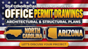 nc arizona office building permit drawing as architect and structural engineer
