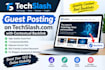 guest post on techslash with contextual backlinks