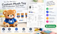 design a plush toy with a production tech pack and specifications