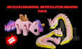 create custom 3d flexi dragons, articulated dragons toys, printable stl model