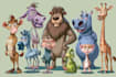 draw custom animal cartoon illustration