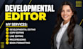 developmental edit and proofread fantasy, romantasy, romance novel