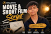 write professional video scripts for youtube and ads