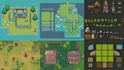 do top down pixel art tileset game assests rpg maker tile map pixel tilesets