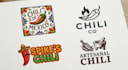 do modern mexican food chilli logo design 1 day