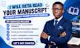 beta read critique novels, fantasy or romance book, beta reading