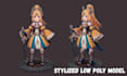 model rig animate stylized low poly 3d character model game assets npc model