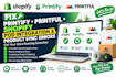 fix printify printful shopify pod integration product sync and technical errors