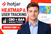 setup hotjar heatmap behavior tracking conversion analytics cro ga4 tracking