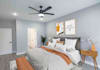 do living room interior design and 3d rendering