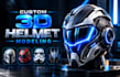 create custom sci fi and cosplay helmet 3d models