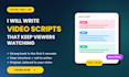 write engaging video scripts and translate english