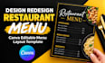 design redesign restaurant menu canva editable menu layout canva template