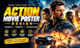 design a professional action movie poster