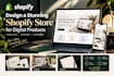 design shopify store for digital products, templates, courses, planners