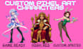 create 8bit 16bit pixel art animation characters sprite sheets retro game assets