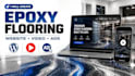 epoxy flooring website wordpress landing page timelapse video ai epoxy floor ads