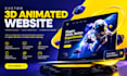 design custom 3d animated interactive website 3d website with scroll animations