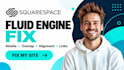 fix squarespace fluid engine mobile layout text overlap issues website alignment