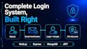 build a secure node js backend and rest API with user login