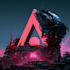 make a glitch style logo with a cyberpunk aesthetic