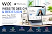 build a responsive wix or wix studio website, or redesign wix website