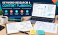 create an SEO content strategy, keyword research and content calendar