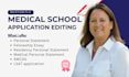 edit medical school secondary applications, law school personal statements