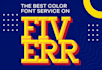 design a professional custom vector color font