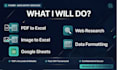 do professional data entry google or excel sheets formating and data cleaning
