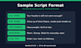 write reels video ad scripts with scroll stopping hooks