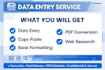 do accurate data entry typing work and excel formatting