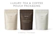 design luxury tea packaging, coffee pouch and box packaging design