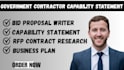 write  professional government contract capability statement